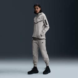 Women Pants - Nike Tech Fleece - Dark Grey Heather-Black