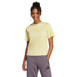 Femme T-Shirts - adidas Z.N.E. - Powder Yellow-Powder Yellow