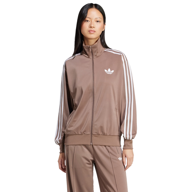 Image of Adidas Firebird female Top da pista - Marrone - Poly Mesh - Foot Locker035