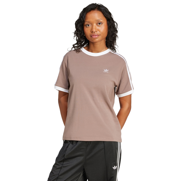 Image of Adidas 3 Stripes female Magliette - Marrone - Jersey di cotone - Foot Locker035