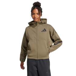 Damen Hoodies - adidas Z.N.E. - Olive Strata-Olive Strata