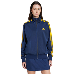 Damen Track Tops - adidas Firebird - Night Indigo-Crew Yellow