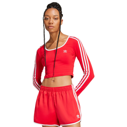 Femme T-Shirts - adidas 3 Stripes - Better Scarlet-Better Scarlet