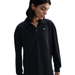 Damen Polo Shirts - Nike Sportswear Essential - Black-Sail