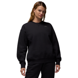 Women Sweatshirts - Jordan Flight - Black-Dark Smoke Grey