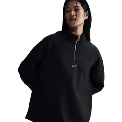 Women T-Shirts - Nike Sportswear 1/4-Zip - Black-Black