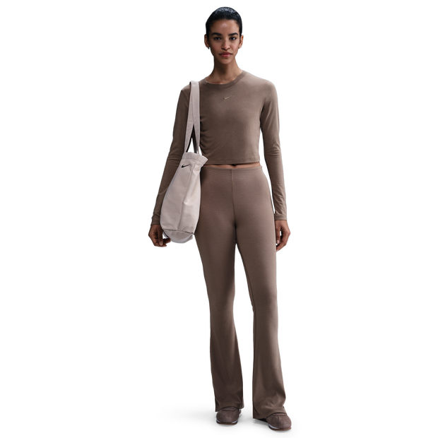 Image of Nike Chill Knit female Leggings - Beige - Jersey di cotone - Foot Locker035