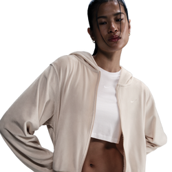 Femme Hoodies - Nike Chill Knit - Light Orewood Brown-Sail