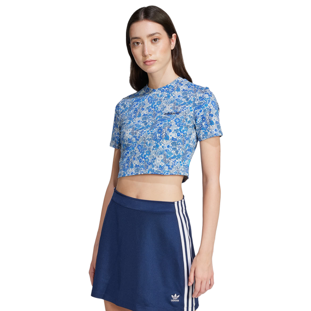 Image of Adidas Originals X Liberty London female Magliette - Blu - Jersey di cotone - Foot Locker035