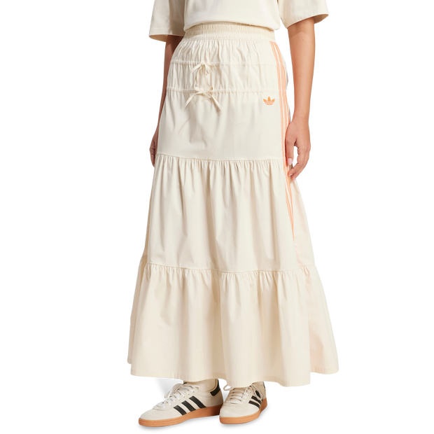 Image of Adidas Originals Summer Glow Skirt female Gonne - Bianco - Jersey di cotone - Foot Locker035