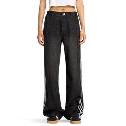Damen Hosen - adidas Originals Athletic Dept Denim Firebird Joggers - Poly Mesh-Black