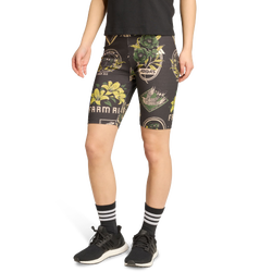 Femme Shorts - adidas X Farm Bike Shorts - Cotton Jersey-Amazon Green