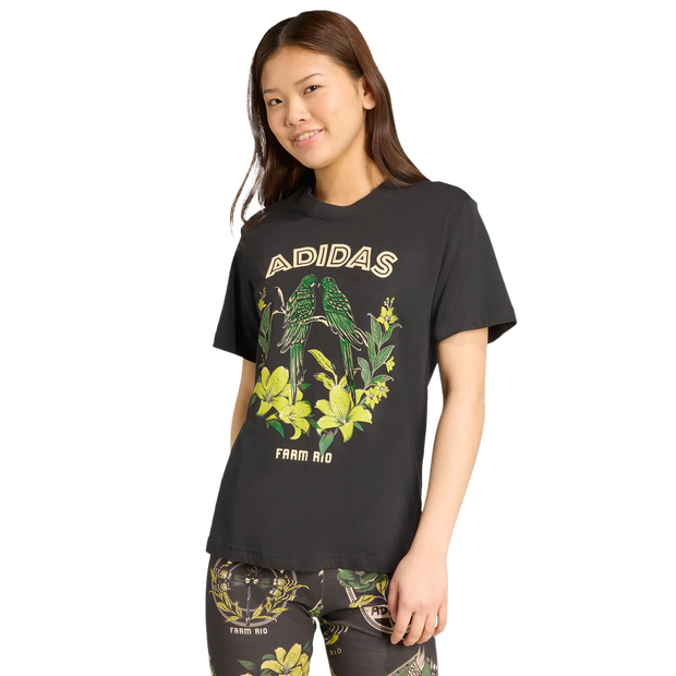 X Farm Graphic T-shirt Donna - Magliette Nero - Taglia 38 - Jersey di cotone 38