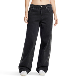 Mujer Pantalones - adidas Adicolor Denim 3-Stripes Track Pants - Cotton Jersey-True Black Denim