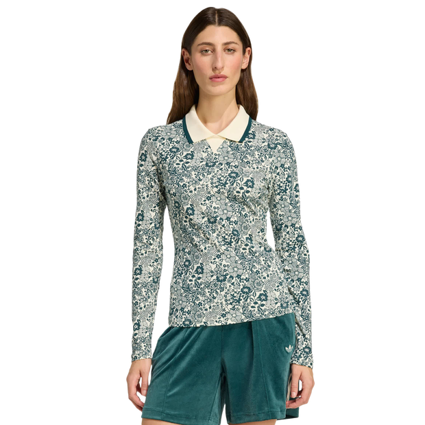Image of Adidas Originals X Liberty London Aop Top female Magliette - Bianco - Jersey di cotone - Foot Locker035
