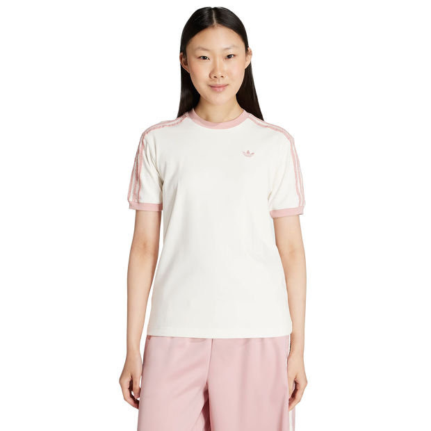 Image of Adidas Originals 3-stripes T-shirt female Magliette - Bianco - Jersey di cotone - Foot Locker035
