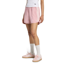Femme Shorts - adidas Originals Satin Shorts - Poly Mesh-Wonder Mauve