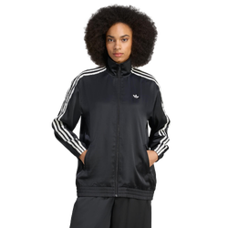 Donna Track Tops - adidas Originals Satin Firebird Track Top - Poly Mesh-Black