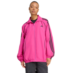 Donna Track Tops - adidas Teamgeist Adicolor Oversized Track Top - Poly Mesh-Black