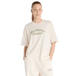 Damen T-Shirts - New Balance Linear Heritage Oversized T-shirt - Permafrost-Permafrost