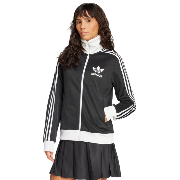 Adidas Heritage Sports Jacket Women Track Tops - Black - Size S - Cotton Jersey