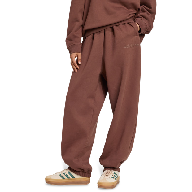 Adidas Essentials Linear Jogger Pant Oversized Femme - Pantalons, Marron - Taille 40 - Jersey de coton