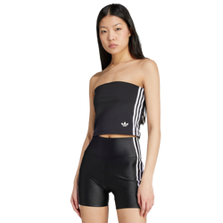 Damen T-Shirts - adidas Adicolor 3-Stripes Tube Top - Black-White