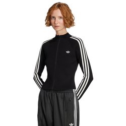 Damen Jackets - adidas Adicolor 3-Stripes Slim Sports Jacket - Black-Black