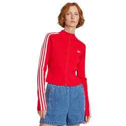 Donna Jackets - adidas Adicolor 3-Stripes Slim Sports Jacket - Better Scarlet-Better Scarlet