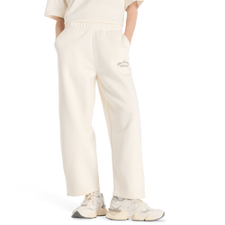 Mujer Pantalones - New Balance Linear Heritage Fleece Barrel Pant - Permafrost-Permafrost