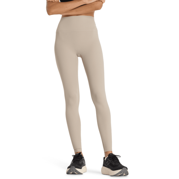 New Balance High Rise Legging Femme - Leggings, Marron - Taille L - Poly Jersey