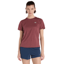 Dames T-Shirts - New Balance Athletics T-shirt - Washed Burgundy Heat-Washed Burgundy Heat