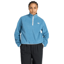 Mujer Sweatshirts - New Balance Sport Polar Fleece Half Zip - Shoreline Blue-Shoreline Blue