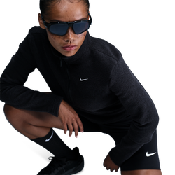 Women Sweatshirts - Nike Sportswear Phoenix Long-sleeve 1/2-Zip Top - Black-Sail