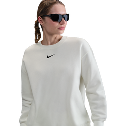 Women Sweatshirts - Nike Sportswear Phoenix Crew-neck Sweatshirt - Sail-Black