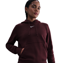 Femme Hoodies - Nike Sportswear Phoenix Fleece Pullover Hoodie - Burgundy Crush-Sail