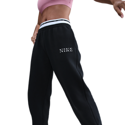 Women Pants - Nike Sportswear Phoenix Tracksuit Bottoms - Black-Black