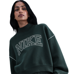 Women Sweatshirts - Nike Sportswear Phoenix Mock-neck Sweatshirt - Seaweed-Seaweed