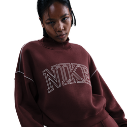 Damen Sweatshirts - Nike Sportswear Phoenix Mock-neck Sweatshirt - Burgundy Crush-Burgundy Crush