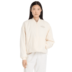 Women Jackets - New Balance Linear Heritage Woven Bomber Jacket - Permafrost-Permafrost