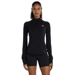 Femme Hoodies - New Balance Harmony Full Zip - Black-Black