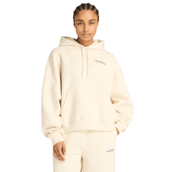 Women Hoodies - New Balance Reimagined Fleece Oversized Hoodie - Linen-Linen