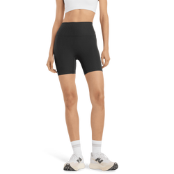Femme Shorts - New Balance Ribbed High Rise Short - Black-Black
