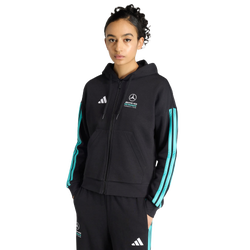 Dames Hoodies - Amg Petronas F1 Team Dna Hoodie - adidas Mercedes - Black-Semi Mint Rush
