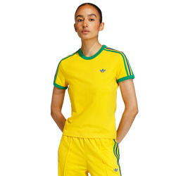Donna T-Shirts - adidas 3 Stripes Slim T-shirt - Eqt Yellow-Green