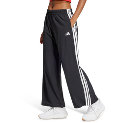 Women Pants - adidas Essentials 3-Stripes Parachute Bottoms - Black-White