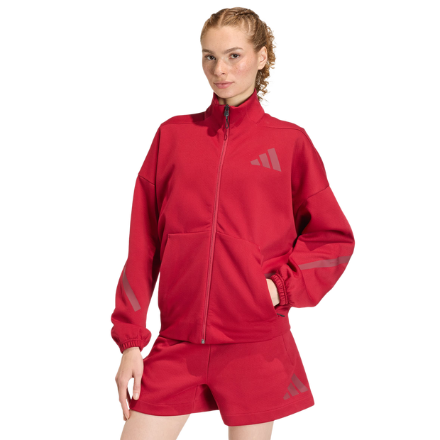 Adidas Z.n.e. Track Top Femme - Vestes Zippees, Rouge - Taille 36 - Poly Mesh