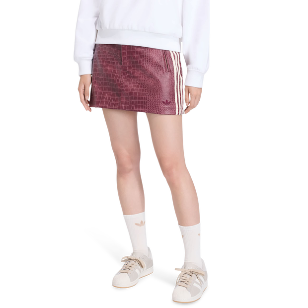 Adidas Pleather Mini Skirt Donna - Gonne Rosso - Taglia 40 - Tela di cotone