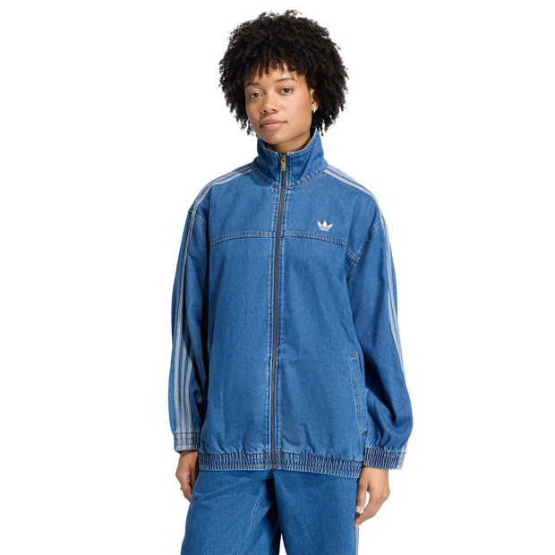 Adidas Firebird Donna - Top da pista Blu - Taglia 34 - Jersey di cotone