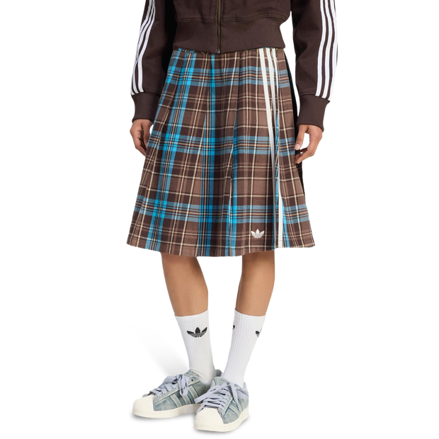 Adidas Mujer Multi Pleated Check Skirt Faldas - Talla 40 - Tejido Jersey De Algodón - Foot Locker